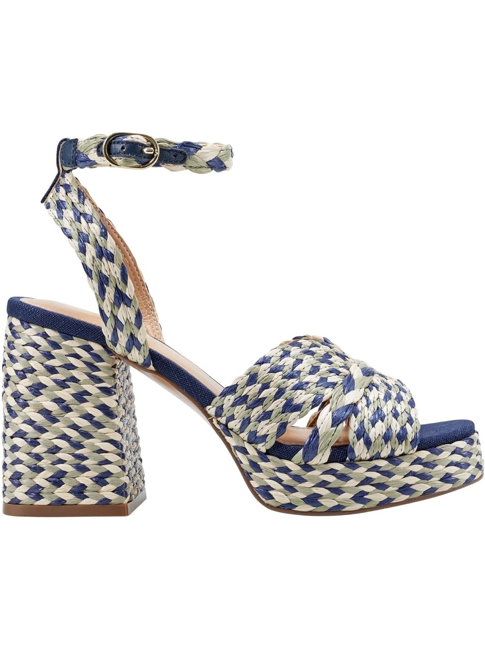 Marc fisher Janie Raffia blue NEW